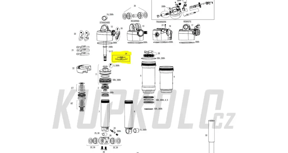 Kup Teď RockShox 1ks REAR SHOCK TRAVEL REDUCER KIT - (INCLUDES 2.5MM TOKENS- ) - DELUXE NUDE (2020)