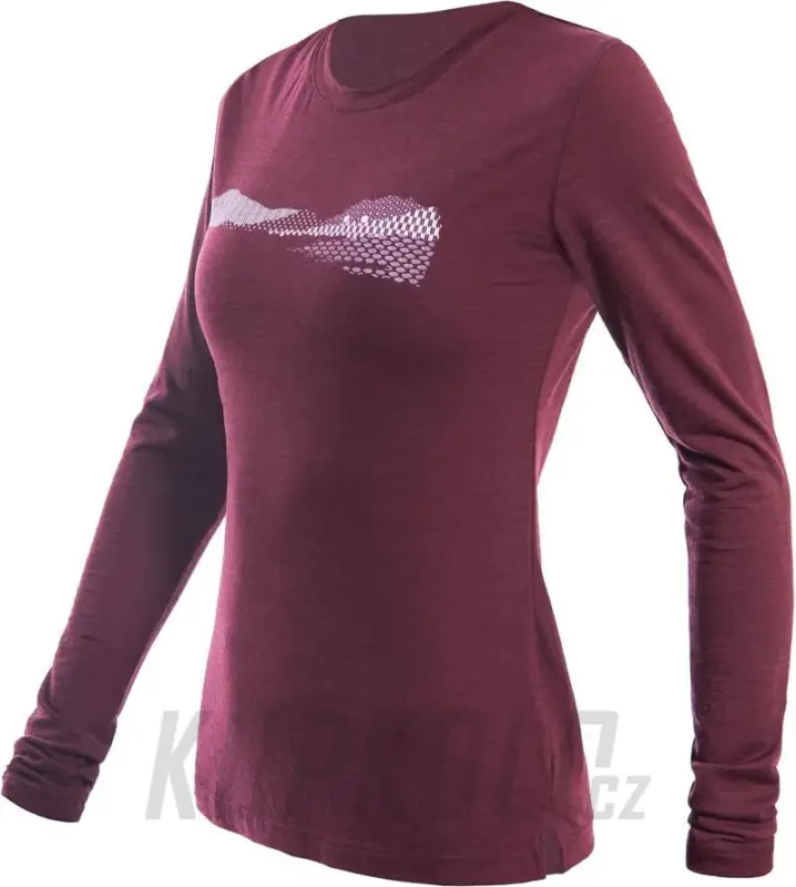 Vysoce Kvalitní Sensor Merino AIR PT HILLS dámské triko, dl. rukáv, port red