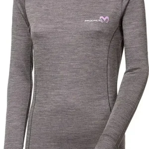 Pouze Dnes Progress Merino Bamboo dámské termo triko s dlouhým rukávem, šedá/levandule