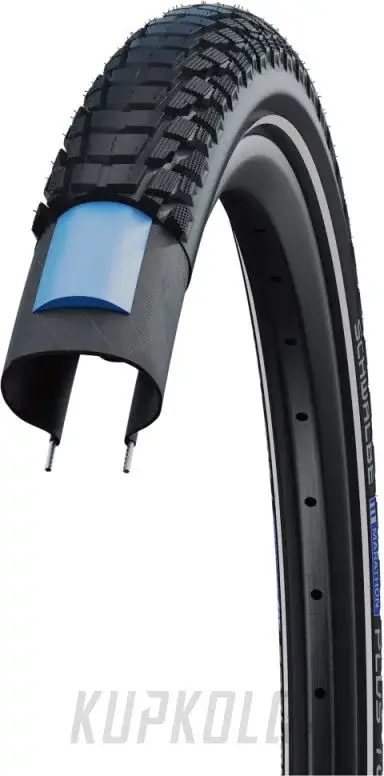 Plášť Schwalbe Marathon Plus Tour - Addix E Smart, DualGuard, černá+reflexní pruh Akční Cena