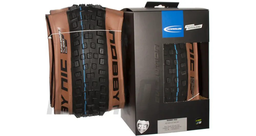 27,5" Schwalbe Nobby Nic, Addix SpeedGrip, SuperGround, pro elektrokola, bronze skin Nejlepší Volba
