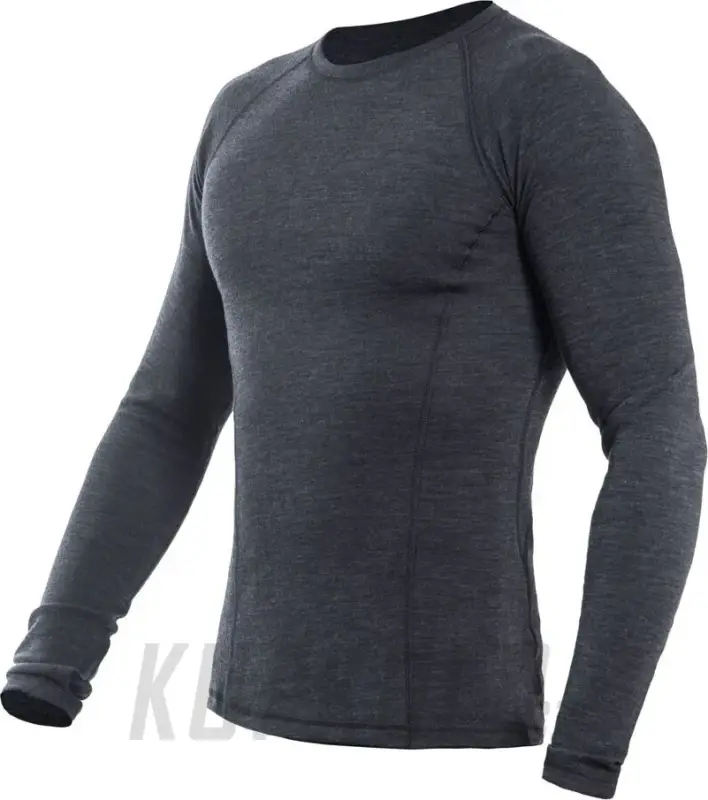 Pouze Dnes Sensor Merino BOLD pánské triko, dlouhý rukáv, anthracite gray