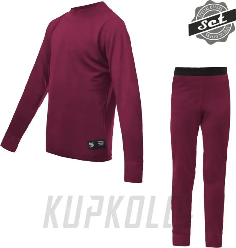 Akce Juniorský set Sensor Merino Active, triko + spodky, lilla