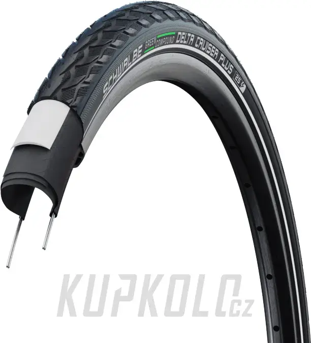 Poslední Šance Plášť Schwalbe Delta Cruiser Plus, Green Compound, pro elektrokola, drát