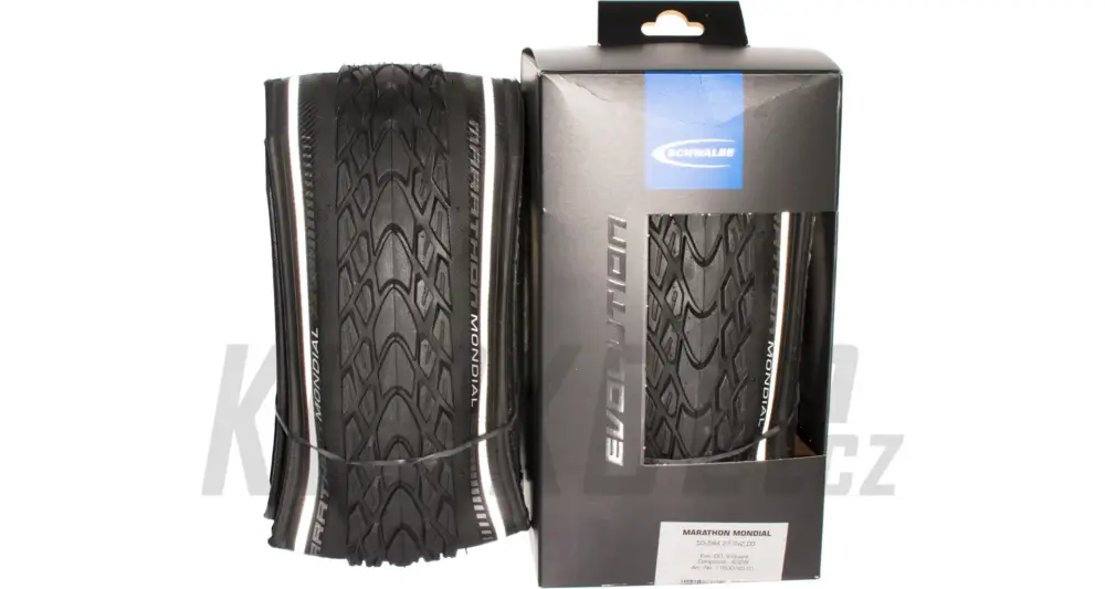 27,5" Plášť Schwalbe Marathon Mondial, Double defense, kevlar, reflexní pruh Objednat Nyní