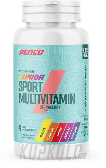 Penco Junior Sport Multivitamin pro děti, 150 bonbonů. jahoda Vrácení Zdarma