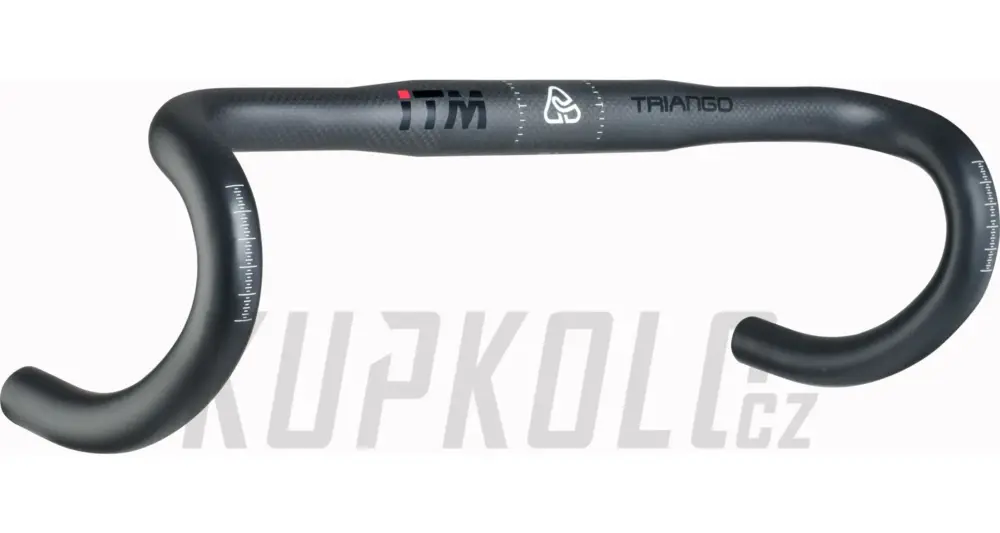 Řidítka ITM TRIANGO Black, Al/karbon, černá Výprodej