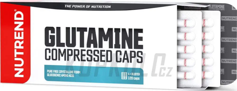 Nutrend Glutamine Compressed Caps aminokyselina, 120 kapslí Nakupujte Hned