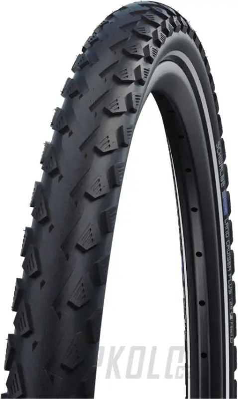 Nejprodávanější 27,5" Plášť Schwalbe Land Cruiser Plus, Green Compound, reflexní pruh, drát