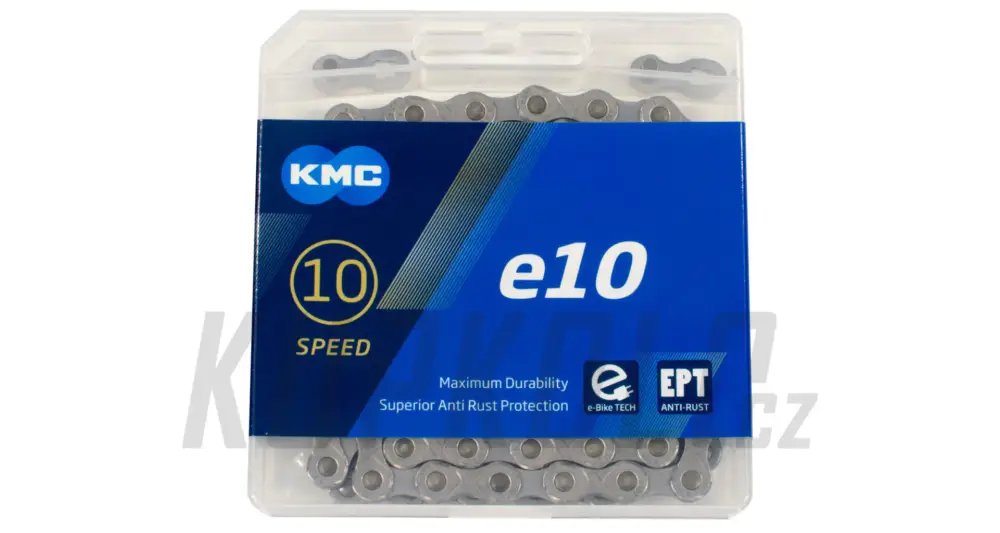 Řetěz KMC e10, 10s, 136 článků, pro elektrokola, X-Bridge, EPT Expresní Doručení