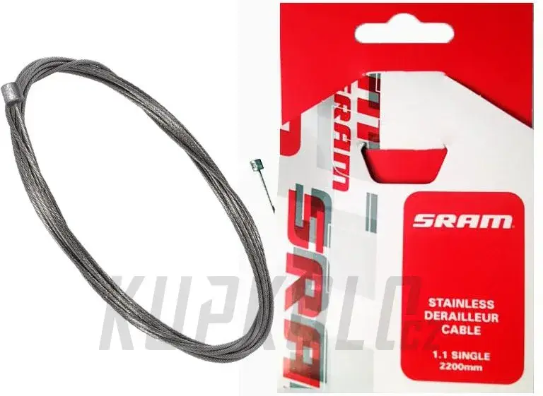 Řadící lanko Sram nerez, 2200mm, balené 1,1mm Expresní Doručení