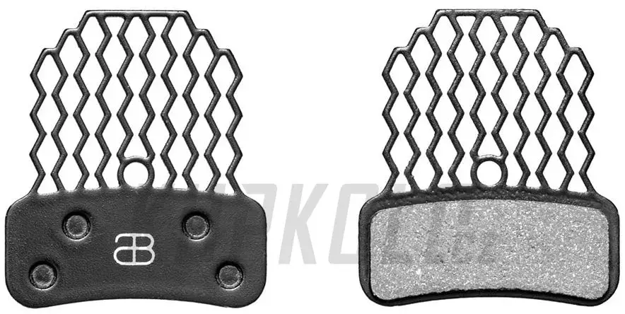 Akční Nabídka AbsoluteBlack Graphenpads brzdové destičky pro Shimano 4-píst H03A s chladičem