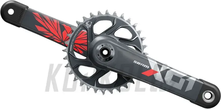 Bezpečná Platba MTB kliky Sram X01 Eagle DUB , 32z Lunar červená