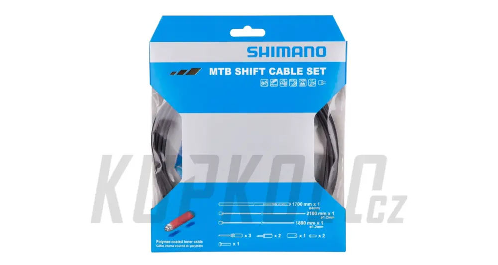Akční Cena Řadící set Shimano POLYMER, bowdeny + lanka