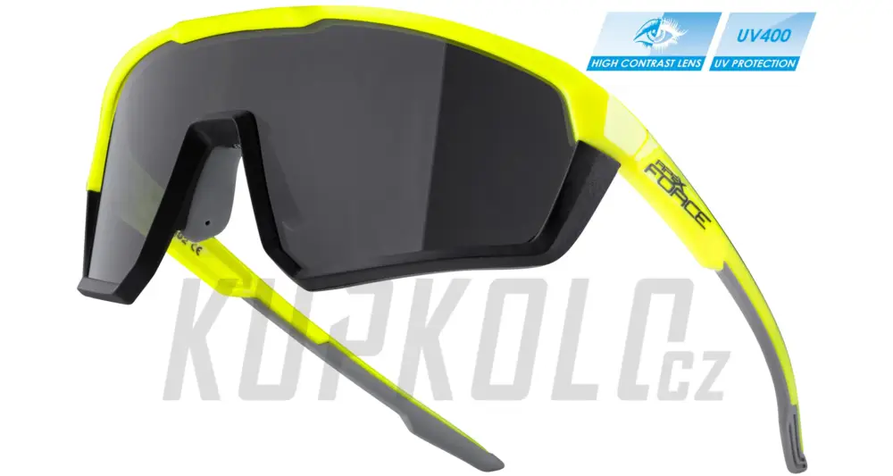 Cenový Hit Brýle Force Apex, fluo-černé, černé kontrastní sklo