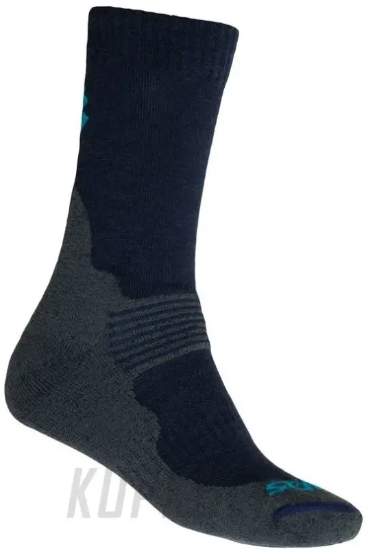 Víkendová Akce Ponožky Sensor EXPEDITION Merino Wool, tmavě modrá/šedá
