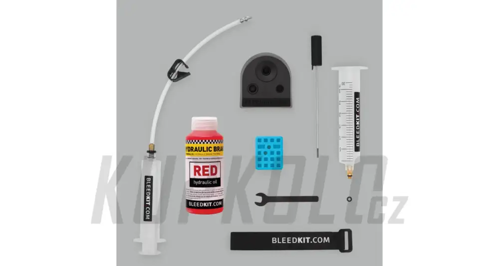 Odvzdušňovací sada Bleedkit Shimano Premium Red + minerální olej BK-28022 Cenový Hit