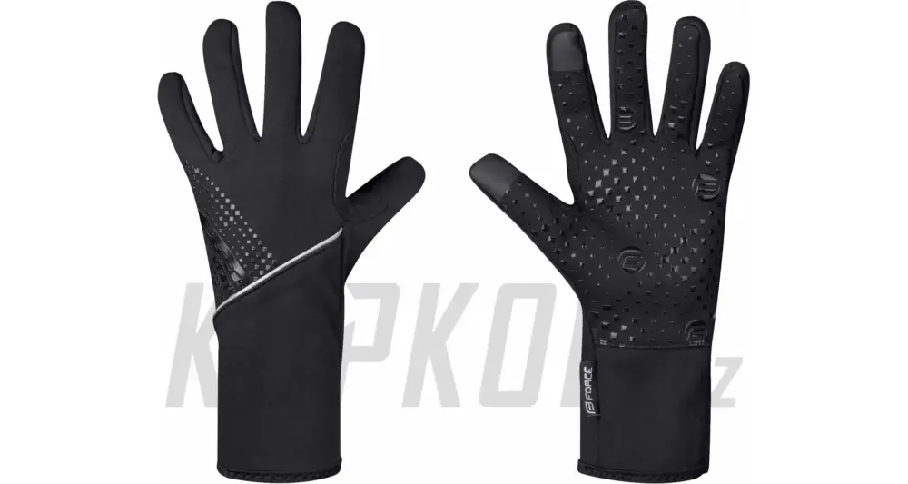 Oblíbený Rukavice Force Vision Softshell jaro-podzim černé