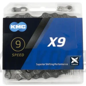 Řetěz KMC X9, 9s, 114 článků, X-Bridge, šedý Poslední Šance
