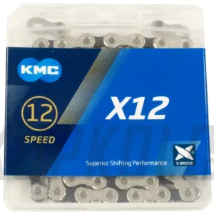 Expresní Doručení Řetěz KMC X12, 12s, 126 článků, X-Bridge, stříbrno/černý