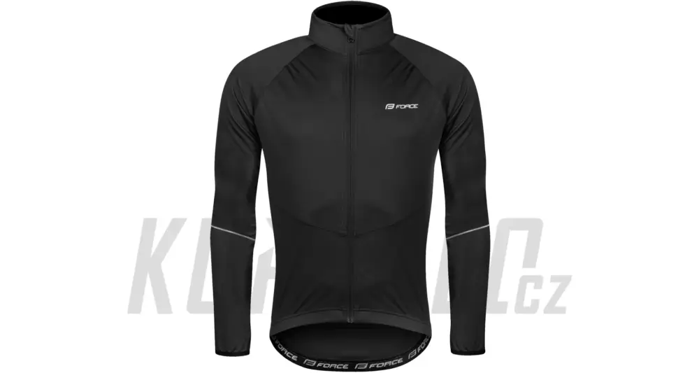 Jarní a podzimní bunda Force ARROW softshell, černá Originální