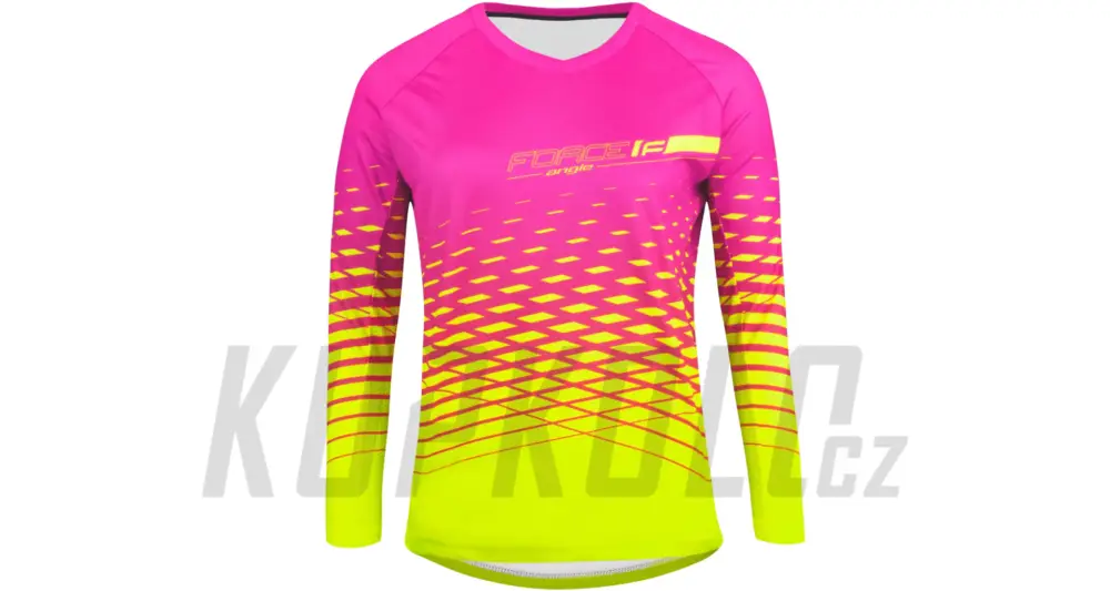 Dres Force ANGLE dámský dlouhý rukáv, růžová/fluo Cenově Výhodný