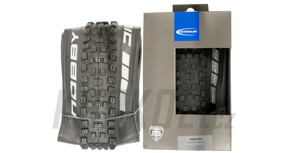 Autentický 27,5" Schwalbe Nobby Nic Addix Performance, DD RaceGuard, kevlar, pro elektrokola