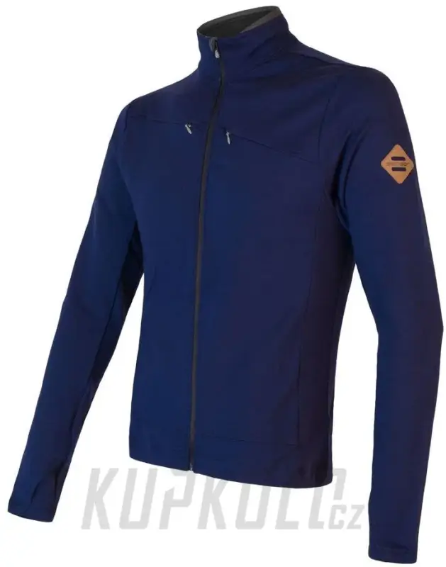Pánské mikina Sensor Merino Wool Upper, celozip, deep blue Koupit Online