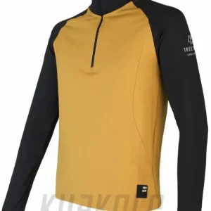 Značkový Sensor THERMO triko pánské, dl. rukáv, zip, mustard/černá
