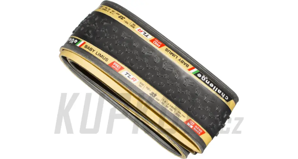 Omezená Nabídka Cyklokrosový plášť Challenge Baby Limus Pro TRL 33 mm černá/Tan