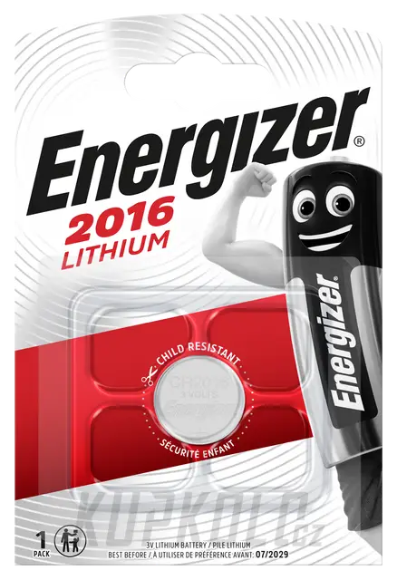 Energizer Lithiová knoflíková baterie - CR2016 Nejlepší Cena