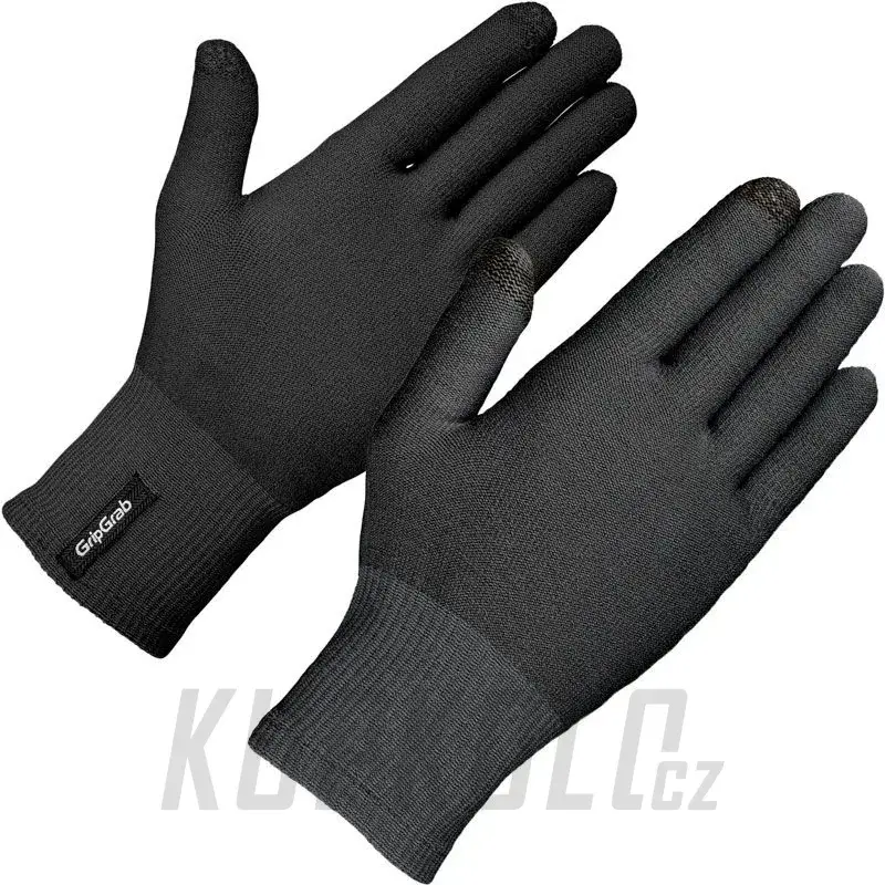 Poslední Šance Rukavice GripGrab Merino Liner, černá