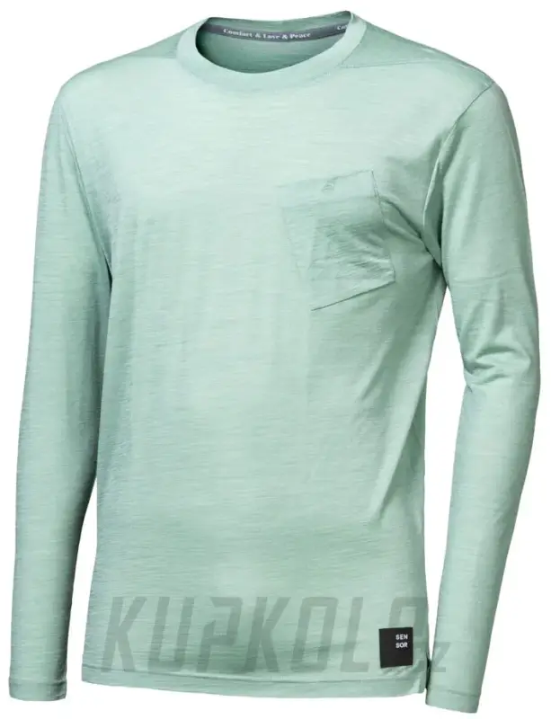 Speciální Cena Sensor Merino AIR Traveller pánské triko dl. rukáv, Basil Green