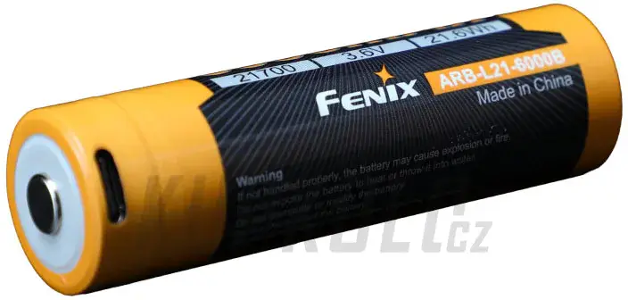 Cenově Výhodný Dobíjecí baterie s USB-C Fenix 21700, 6000 mAh (Li-Ion)