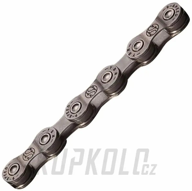 Řetěz MAX1 9 speed, 124 článků, šedý, včetně spojky Přímo Od Výrobce