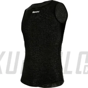 Ověřený Funkční triko bez rukávů Santini Alpha Black