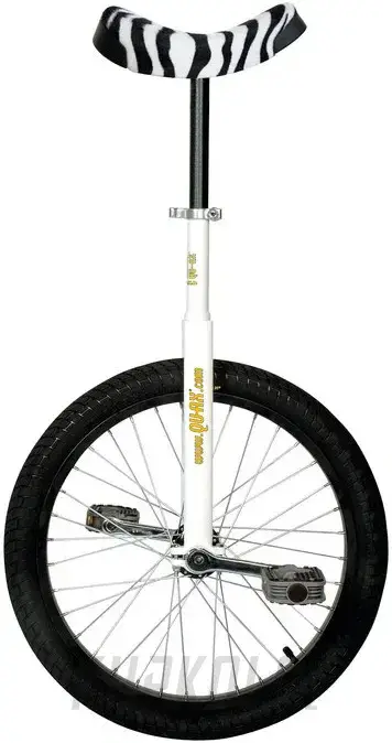 Jednokolka Qu-ax Luxus 20" bílá sedlo zebra Poslední Šance