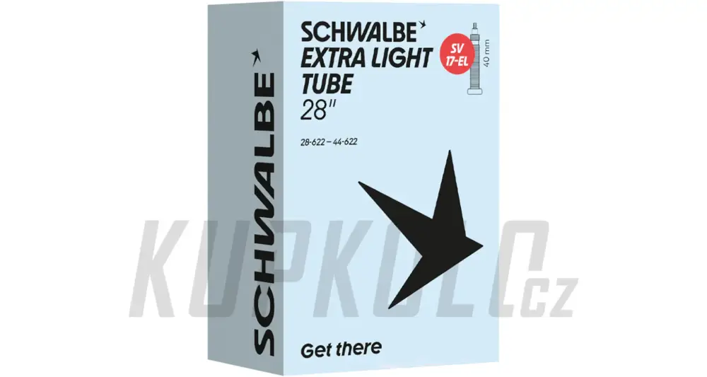 Duše cross Schwalbe SV17EL, galuskový ventil 700x28-44, 40mm Nejprodávanější