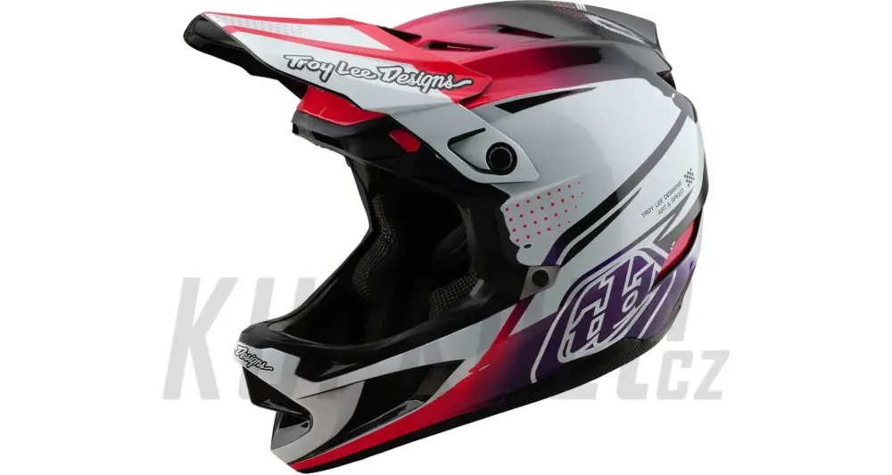 Helma Troy Lee Designs D4 Carbon Mips Drip white Ihned K Objednání