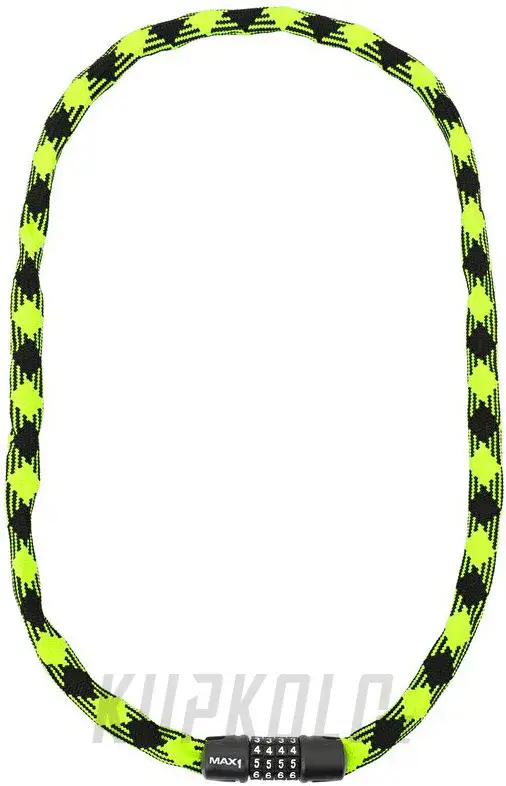 Cenově Výhodný Řetězový zámek MAX1 Twist kódový 3,2x1200 mm zeleno/černý