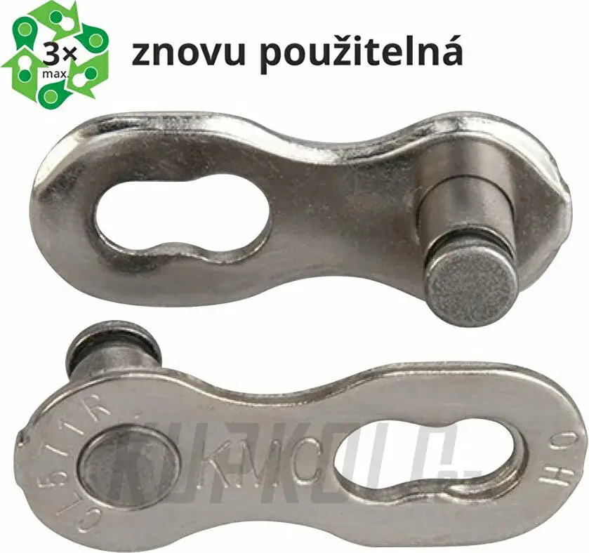 Nízká Cena Spojka řetězu KMC 7/8R EPT tmavě stříbrná 7,1 mm, 2 ks