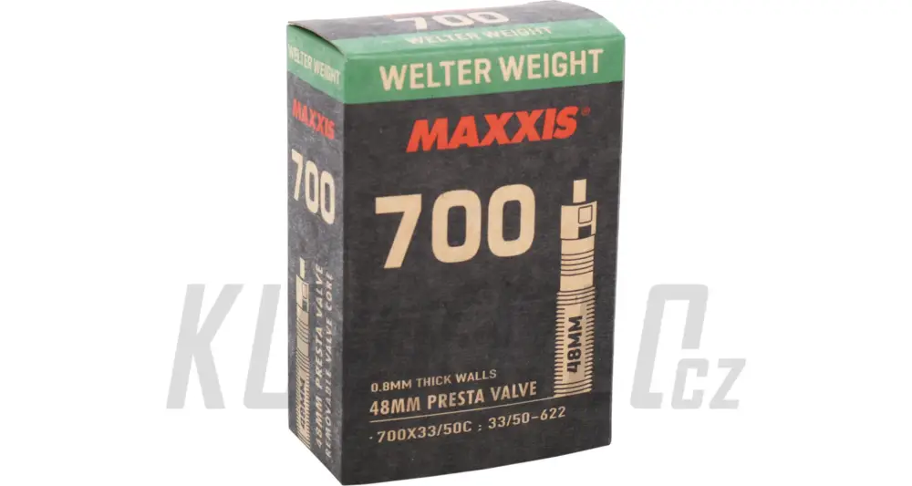 Nová Kolekce Duše gravel Maxxis Welter Weight 700x33/50 galuskový ventilek 60 mm