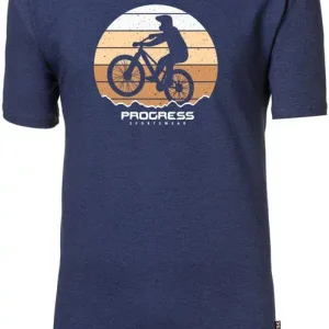 Rychlé Dodání Progress Barbar BIKER pánské triko s bambusem, tm. modrá