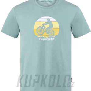 Super Cena Progress Barbar BIKER pánské triko s bambusem, zelenomodrá