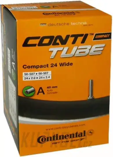 Duše CONTINENTAL Compact 24 Wide AV 24x2.0-2.4 Vysoce Kvalitní