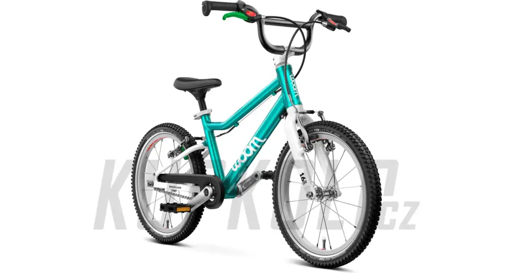 Dětské kolo 16" Woom 3 GO metallic turquoise 2026 Nejlepší Volba