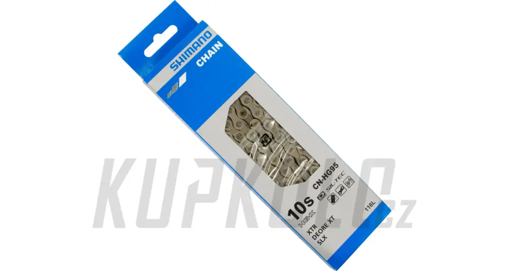 Vrácení Zdarma Řetěz Shimano HG-95, 10s, 138 článků, Dyna-Sys, HG-X, SIL-TEC