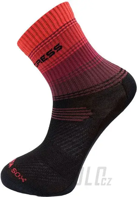 Progress Vereda Sox outdoorové ponožky, černá/červená Cenová Bomba
