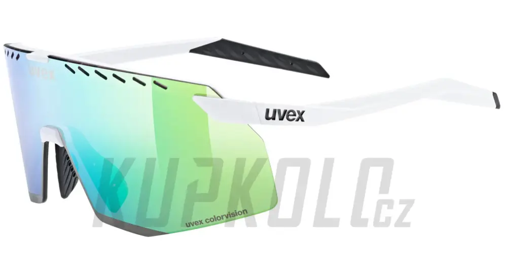Brýle Uvex Pace Stage CV White Matt / Mirr Green S2 Zlevněný