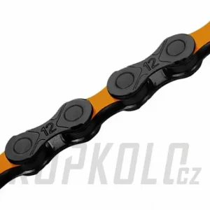 Řetěz KMC DLC 12s, 126 článků, oranžová/černá Bezpečná Platba